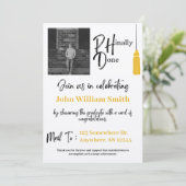 金ゴールドとブラックPHD卒業 – カードシャワー 招待状 (スタンド正面)