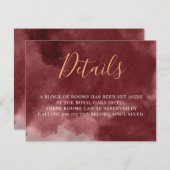 金ゴールドとブルゴーニュの水の色 エンクロージャーカード (正面/裏面)