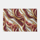 金ゴールドとブルゴーニュ大理石流 ドアマット (正面)