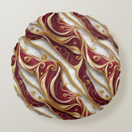 金ゴールドとブルゴーニュ大理石流 ラウンドクッション