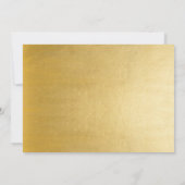 金ゴールドとブルゴーニュ結婚フォト セーブザデート (裏面)