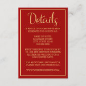 金ゴールドとブルゴーニュ結婚ーの エンクロージャーカード (正面)