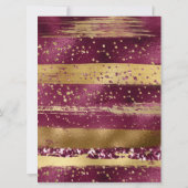 金ゴールドとブルゴーニュ絵を描ーのストロークのリハーサル 招待状 (裏面)