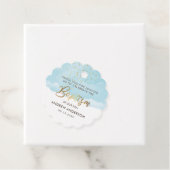 金ゴールドとブルーウォーター色ボーイバプテスマありがとう フェイバータグ (インサイチュ)