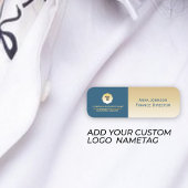 金ゴールドとブルーカスタム、パーソナライズされた会社磁気 名札