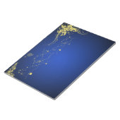 金ゴールドとブルークリスマススクラップブック作り紙パッド ノートパッド (アングル)