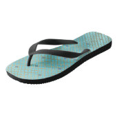 金ゴールドとブルーグラデーションマーメイドはかりで測 ビーチサンダル (アングル)