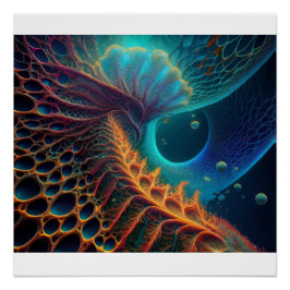 金ゴールドとブルーシダ ポスター