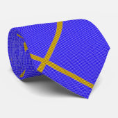 金ゴールドとブルータイ ネクタイ (ロール)