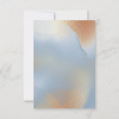 金ゴールドとブルーテクスチャ 出欠カード (裏面)