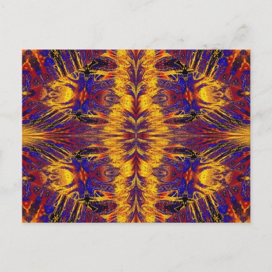 金ゴールドとブルーナスマ4 ポストカード (正面)