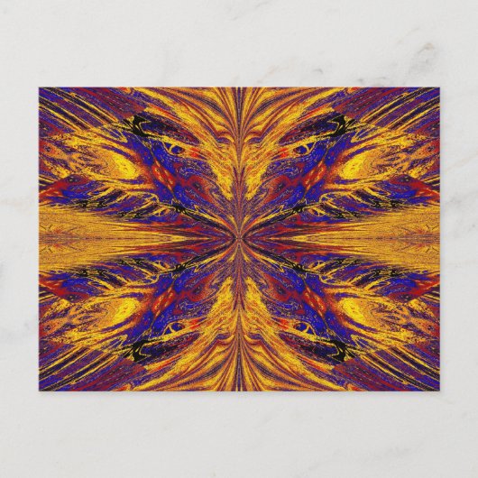 金ゴールドとブルーナスマ6 ポストカード (正面)