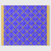 金ゴールドとブルーラッピング紙 ラッピングペーパー (フラット)