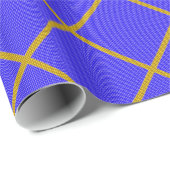 金ゴールドとブルーラッピング紙 ラッピングペーパー (ロールコーナー)