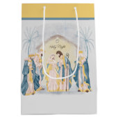 金ゴールドとブルー出生"オホーリーナイト"抱き枕 ミディアムペーパーバッグ (裏面)