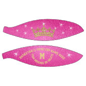 金ゴールドとホットピンクバスケットボールプリンセス パーソナライズされた バスケットボール (パネル)