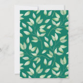 金ゴールドとホリー |幾何学的な休日お祝い 招待状 (裏面)