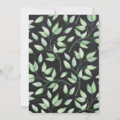 金ゴールドとホリー |幾何学的な黒板クリスマス 招待状 (裏面)