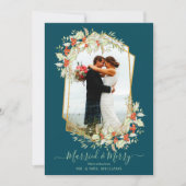 金ゴールドとホリ結婚したー&メリー |幾何学的な写真 シーズンカード (正面)