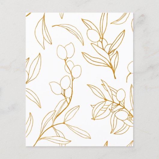 金ゴールドとホワイトオリーブの茎の個人的な文房具 (裏面)