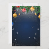 金ゴールドとホワイトカスタムクリスマスパーティー 招待状 (裏面)