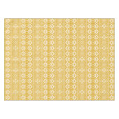 金ゴールドとホワイトクリスマスフェア島のパターン テーブルクロス (正面(横))