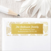 金ゴールドとホワイトクリスマスホリデーラベル ラベル (インサイチュ)