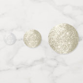 金ゴールドとホワイトグリッター紙吹雪 コンフェッティ (正面)