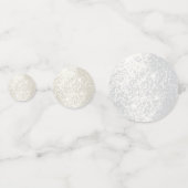 金ゴールドとホワイトグリッター紙吹雪 コンフェッティ (裏面)