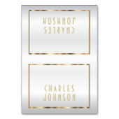 金ゴールドとホワイトサテン – 座席表 テーブルナンバー (正面)