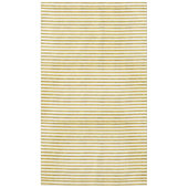 金ゴールドとホワイトシックストライプ テーブルクロス (正面)