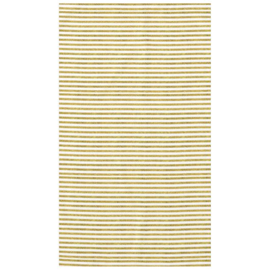 金ゴールドとホワイトシックストライプ テーブルクロス (正面)