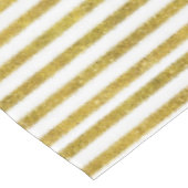金ゴールドとホワイトシックストライプ テーブルクロス (アングル)