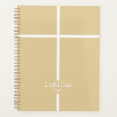 金ゴールドとホワイトシンプルクロス プランナー手帳 (正面)