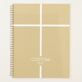 金ゴールドとホワイトシンプルクロス プランナー手帳