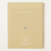 金ゴールドとホワイトシンプルクロス プランナー手帳 (裏面)