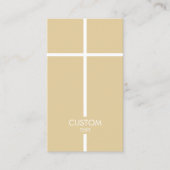 金ゴールドとホワイトシンプルクロス 名刺 (正面)