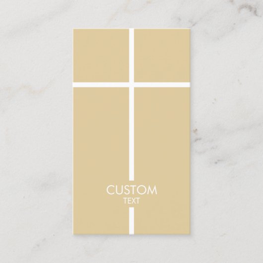 金ゴールドとホワイトシンプルクロス 名刺 (正面)