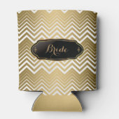 金ゴールドとホワイトジグザグシェブロン 缶クーラー (裏面)