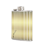 金ゴールドとホワイトストライプのカスタムフラスコ フラスク (左)