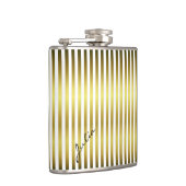 金ゴールドとホワイトストライプのカスタムフラスコ フラスク (右)