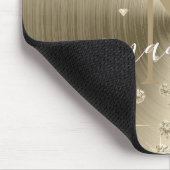 金ゴールドとホワイトダイヤモンド – パーソナライズされた マウスパッド (コーナー)