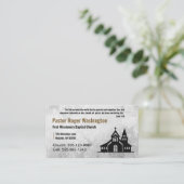 金ゴールドとホワイトチャーチ牧師の名刺 名刺 (スタンド正面)