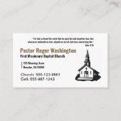 金ゴールドとホワイトチャーチ牧師の名刺 名刺 (正面)