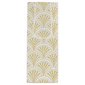 金ゴールドとホワイトデコファンパターン ワインギフトバッグ (正面)