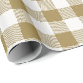 金ゴールドとホワイトバッファロープレイド ラッピングペーパー (ロールコーナー)