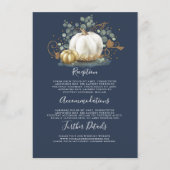 金ゴールドとホワイトパンプキ結婚ンの詳細情報 エンクロージャーカード (正面)