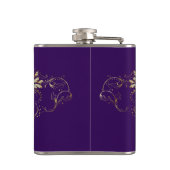 金ゴールドとホワイトフェイクグリッターフローラフレームフラスコ フラスク (裏面)