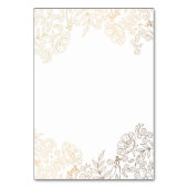 金ゴールドとホワイトフローラデコール座席表 テーブルナンバー (裏面)