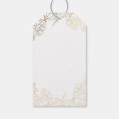 金ゴールドとホワイトフローラヴィンテージ結婚式 ギフトタグ (裏面)